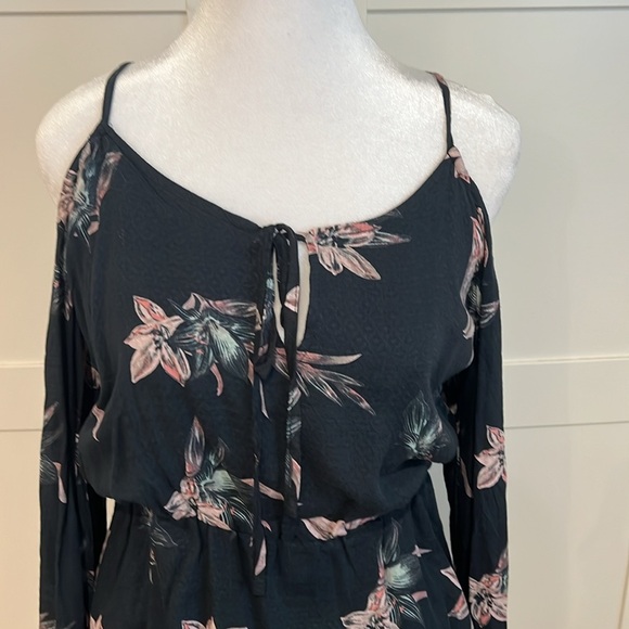 Mini dress elastic waist boho style - Picture 2 of 4